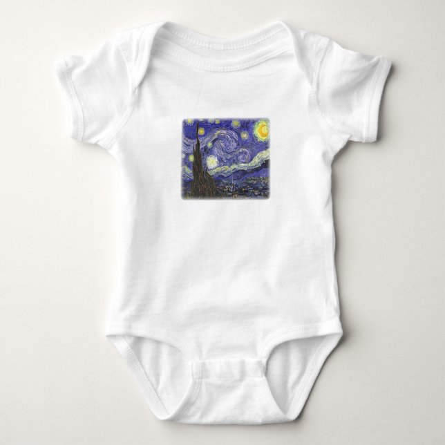 Starry Night by Van Gogh infant creeper (Front)