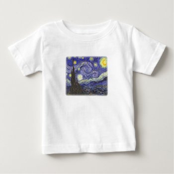 Starry Night By Van Gogh Infant T-shirt by dbvisualarts at Zazzle