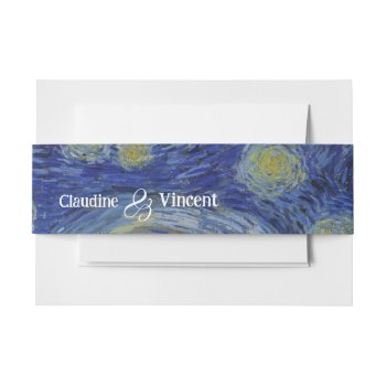 "starry Night" By Van Gogh Invitation Belly Band by decodesigns at Zazzle