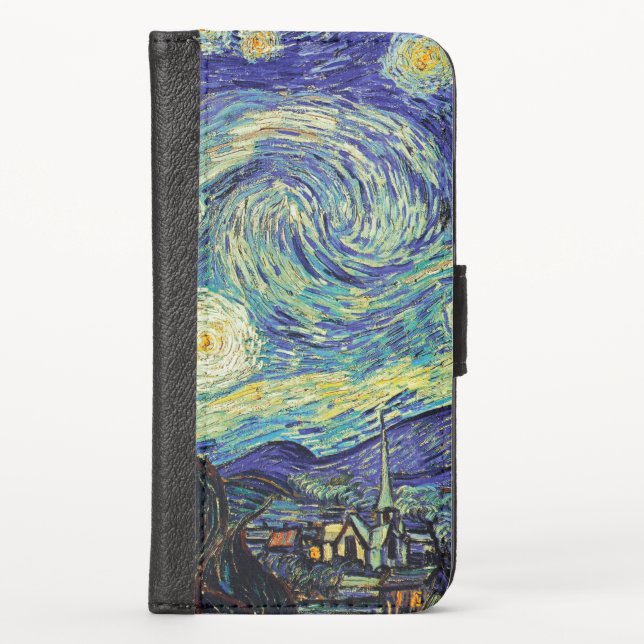 Starry Night by van Gogh iPhone Wallet Case (Front)