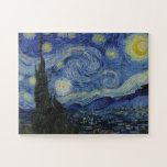 "Starry Night" by Van Gogh Jigsaw Puzzle<br><div class="desc">This design features a very high resolution unaltered and unedited reproduction of Van Gogh's famous "Starry Night" painting.</div>