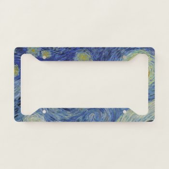 "starry Night" By Van Gogh License Plate Frame by decodesigns at Zazzle