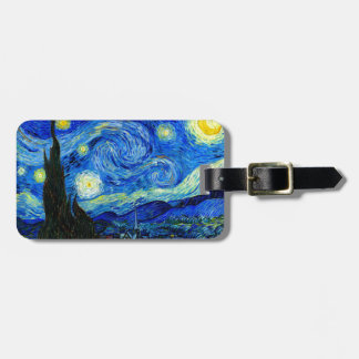 Starry Night by Van Gogh Luggage Tag