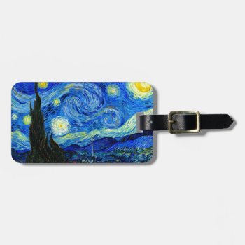 Starry Night By Van Gogh Luggage Tag by GalleryGreats at Zazzle