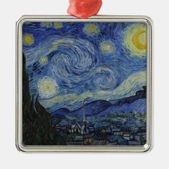 "starry Night" By Van Gogh Metal Ornament by decodesigns at Zazzle