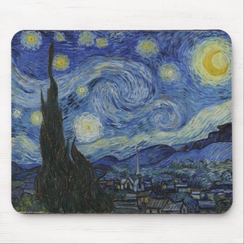 "starry Night" By Van Gogh Mouse Pad by decodesigns at Zazzle