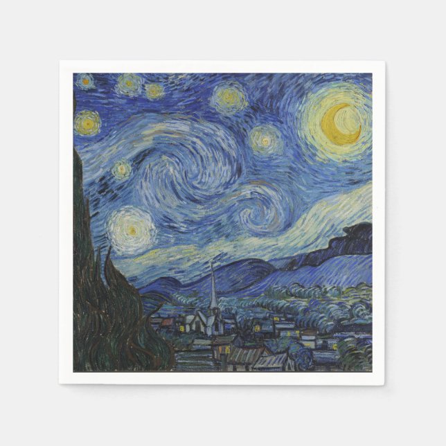 "Starry Night" by Van Gogh Napkins (Front)