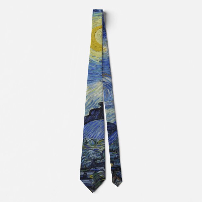 "Starry Night" by Van Gogh Neck Tie (Front)