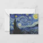 "Starry Night" by Van Gogh Note Card<br><div class="desc">This design features a very high resolution unaltered and unedited reproduction of Van Gogh's famous "Starry Night" painting.</div>