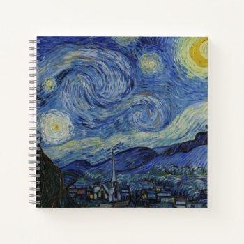 "starry Night" By Van Gogh Notebook by decodesigns at Zazzle
