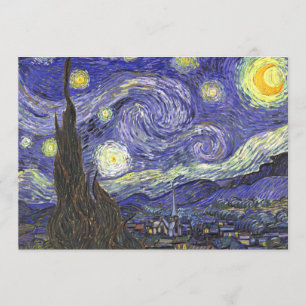 Starry Night by Van Gogh Patio Party Invitation