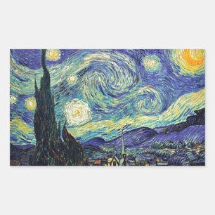 Starry Night by van Gogh Rectangular Sticker