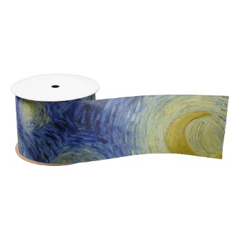 "starry Night" By Van Gogh Satin Ribbon by decodesigns at Zazzle