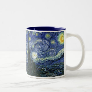 Starry Night by Van Gogh Two-Tone Coffee Mug