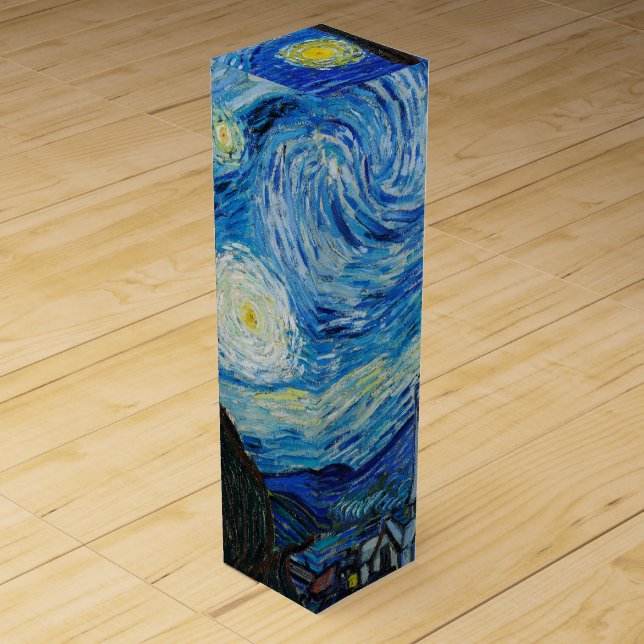 Starry Night by Van Gogh Wine Gift Box (Front)