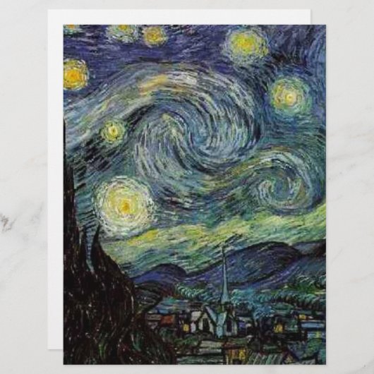 Starry Night by Vincent van Gogh. (Front/Back)