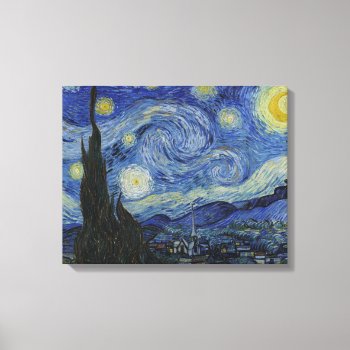 Starry Night By Vincent Van Gogh - 1889 Canvas Print by Delights at Zazzle