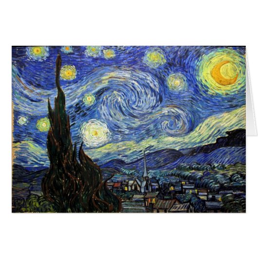 Starry Night By Vincent Van Gogh 1889 Cards (Front Horizontal)