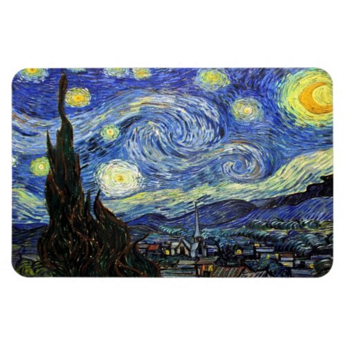 Starry Night By Vincent Van Gogh 1889 Magnet