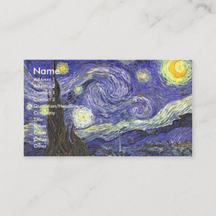 Starry Night by Vincent van Gogh Business Card