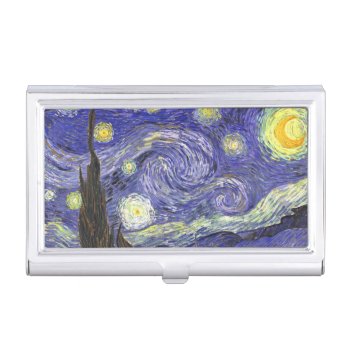 Starry Night By Vincent Van Gogh Business Card Case by VanGogh_Gallery at Zazzle