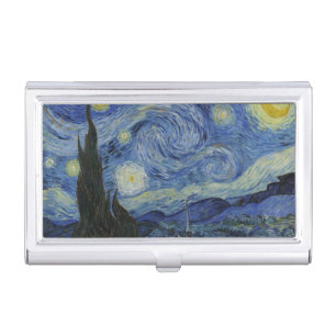 Starry Night by Vincent Van Gogh Business Card Holder