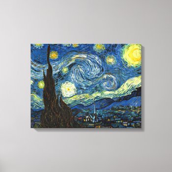 Starry Night By Vincent Van Gogh Canvas Art by Crosier at Zazzle