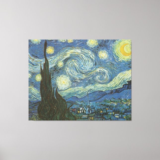 Starry Night by Vincent Van Gogh Canvas Print (Front)