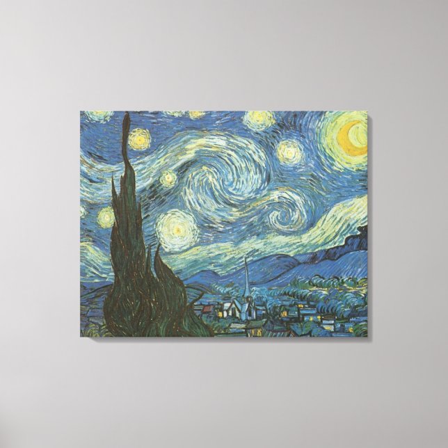 Starry Night by Vincent Van Gogh Canvas Print (Front)