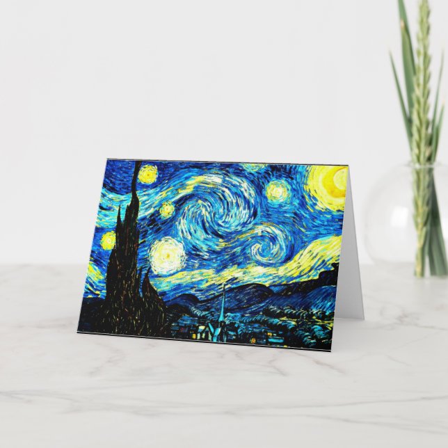 Starry Night by Vincent van Gogh Card (Front)