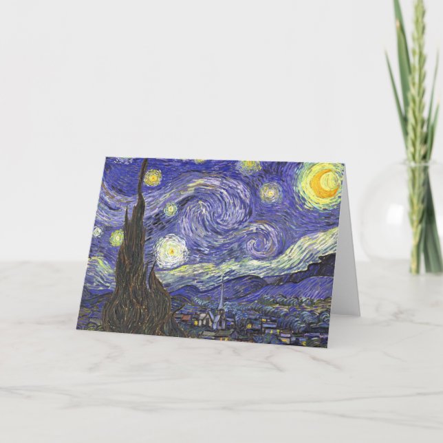 Starry Night by Vincent van Gogh Card (Front)