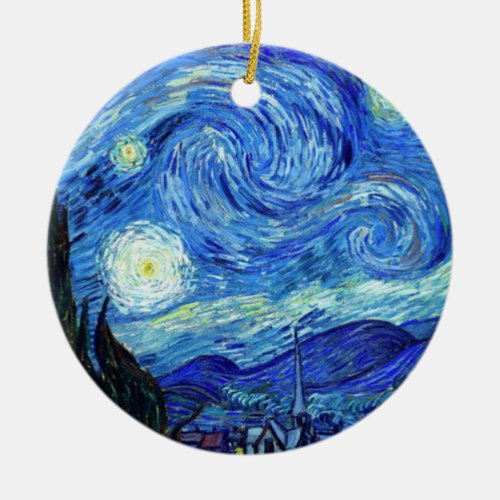 Starry Night By Vincent Van Gogh Ceramic Ornament