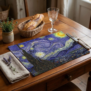 Starry Night by Vincent van Gogh Cloth Placemat