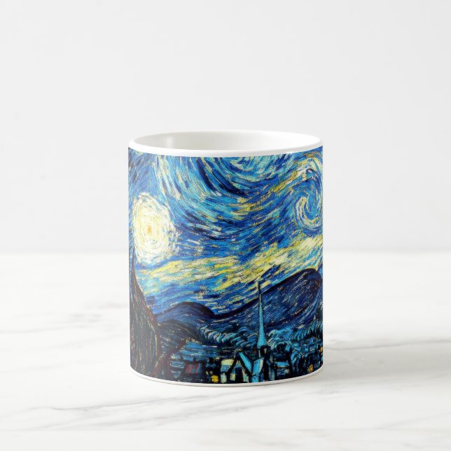Starry Night by Vincent van Gogh Coffee Mug (Center)