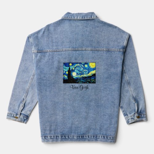 Starry Night by Vincent van Gogh Denim Jacket