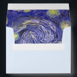 Starry Night by Vincent van Gogh Envelope<br><div class="desc">Starry Night by Vincent van Gogh is a vintage fine art post impressionism landscape cityscape painting featuring a view of Saint Remy, France from van Gogh's asylum. The night sky is swirling with clouds with a bright crescent moon and shining stars over the quaint village. Starry Night is probably van...</div>