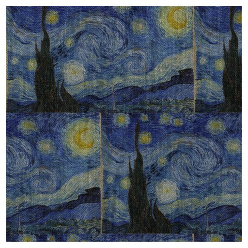 Starry Night by Vincent Van Gogh Fabric