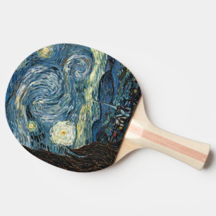 Starry Night by Vincent van Gogh. Famous art Ping-Pong Paddle