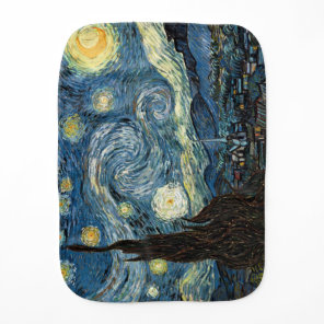 Starry Night by Vincent van Gogh. famous fine art Burp Cloth