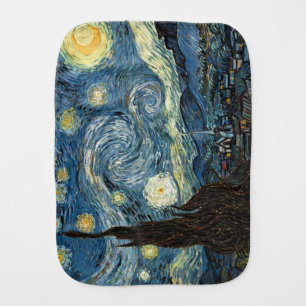 Starry Night by Vincent van Gogh. famous fine art Burp Cloth