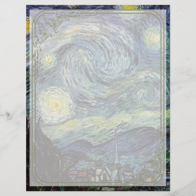 Starry Night by Vincent van Gogh. Flyer (Front)