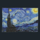 Starry Night by Vincent Van Gogh Hand Towel<br><div class="desc">Starry Night by Vincent Van Gogh painting master masterpiece art fine impressionism painting vibrant colour beautiful nice quality landscape scenery art post decoration</div>