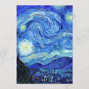 Starry Night By Vincent Van Gogh Invitation
