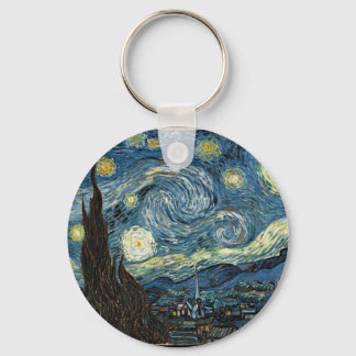 Starry Night by Vincent Van Gogh Keychain