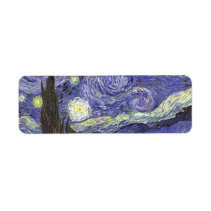 Starry Night by Vincent van Gogh Label