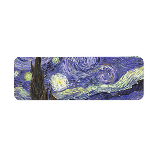 Starry Night by Vincent van Gogh Label (Front)