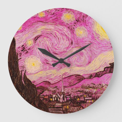 Starry Night by Vincent Van Gogh Large Clock