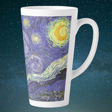 Starry Night By Vincent Van Gogh Latte Mug