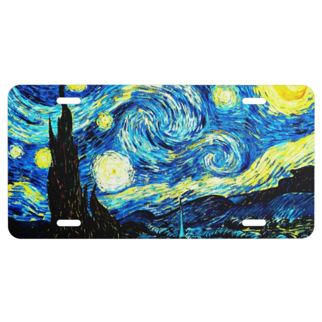 Starry Night by Vincent van Gogh License Plate (Front)