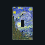 Starry Night by Vincent Van Gogh Light Switch Cover<br><div class="desc">"Van Gogh",  van,  gogh,  retro, vintage,  "fine art",  artistic,  art,  arty,  classic,  classical,  "classical art",  masterpiece,  masterpieces,  famous,  "famous art",  vincent,  "vincent van gogh",  "post impressionism",   painting,  painter,  vintage,  impressionism,  "Starry Night",  starry,  night,  sky,  "at Night",  night,  blue, city,  street,  town, tree,  swirly,  swirling, stars,  star,  yellow,  white,  green</div>